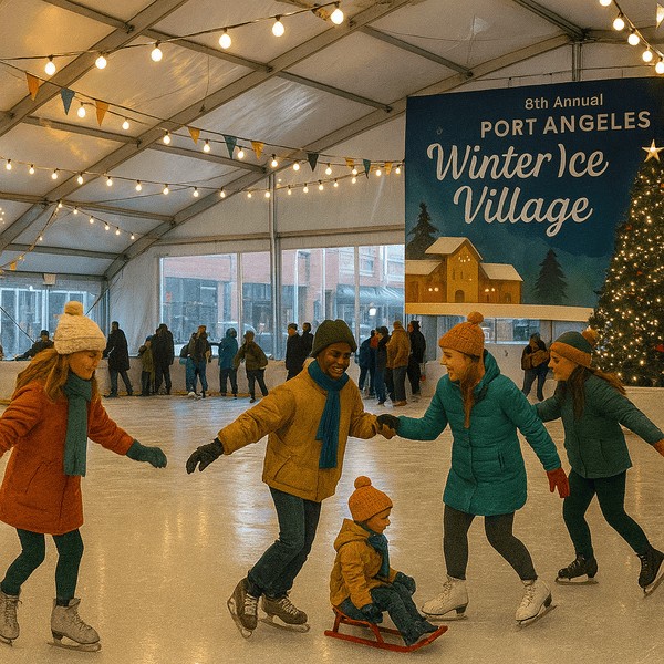 A small logo depicting the news story WINTER ICE VILLAGE OPENS NOVEMBER 21
